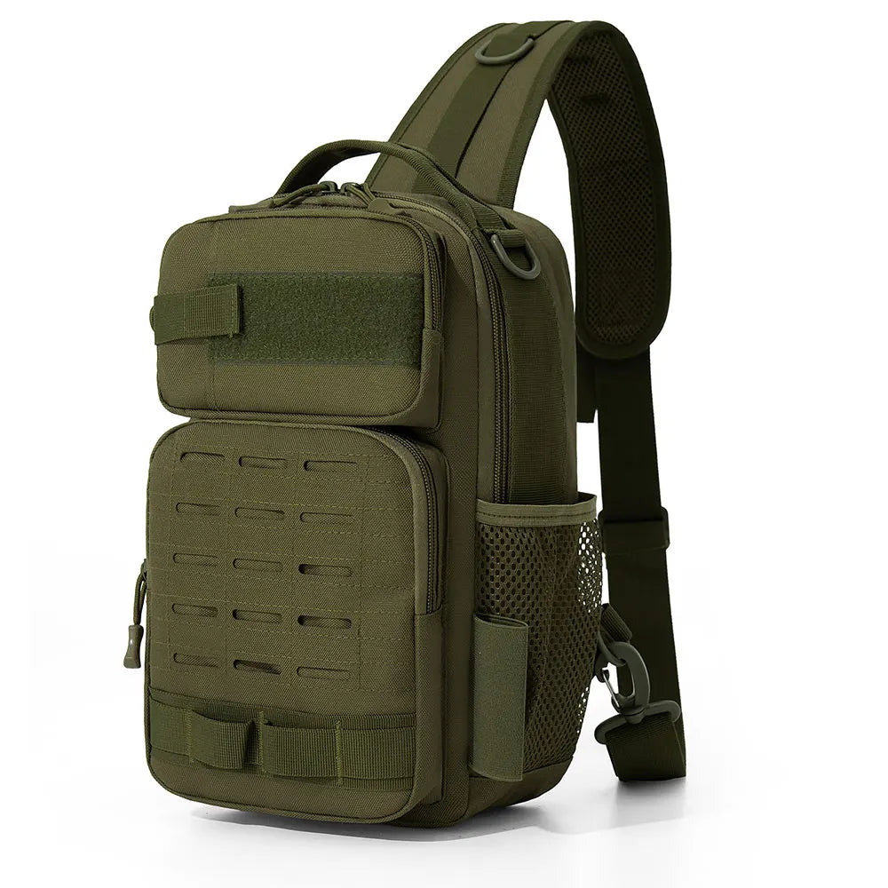 Tactical Fishing Sling Bag – Chest Pack with Rod Holder