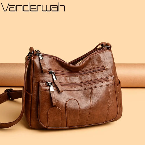 Crossbody Bag for Women – Large Capacity PU Leather Shoulder Bag