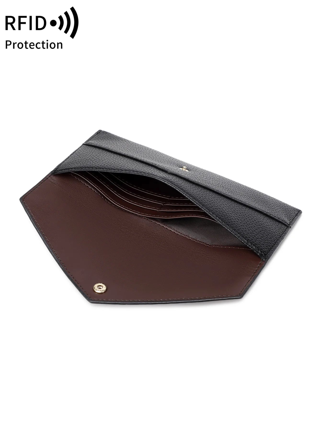 RFID Blocking Long PU Leather Wallet for Women – Envelope Clutch