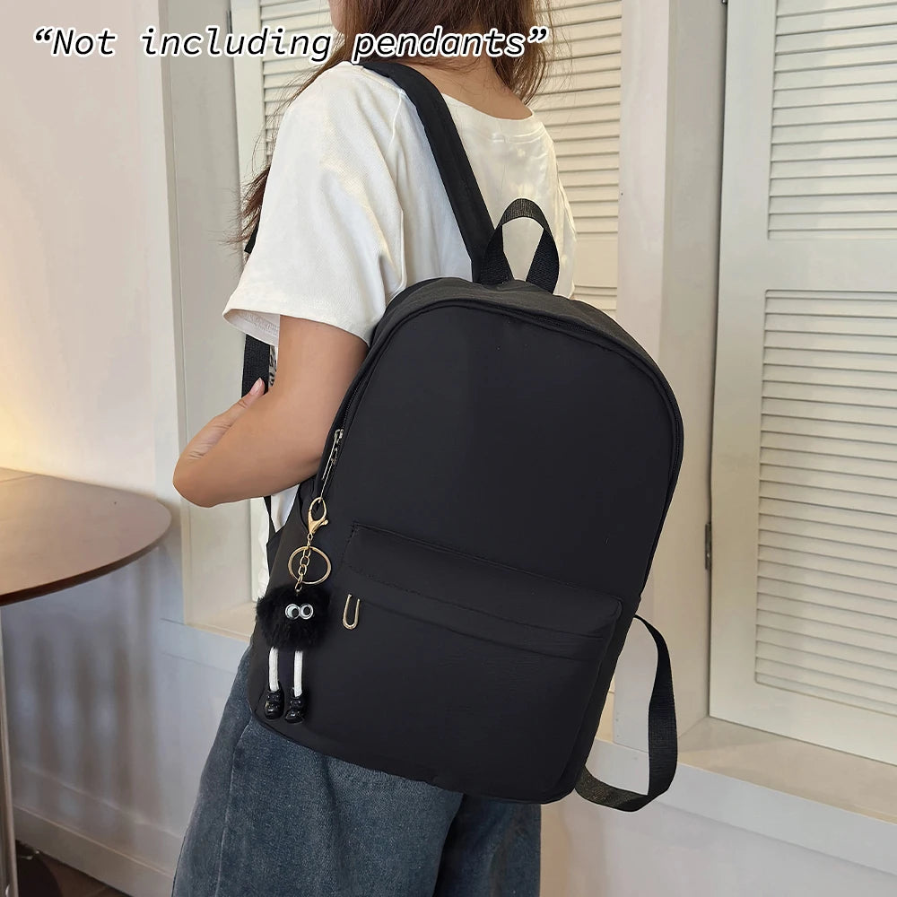 Large Capacity Aesthetic Backpack – Minimalist Korean Style School Bag