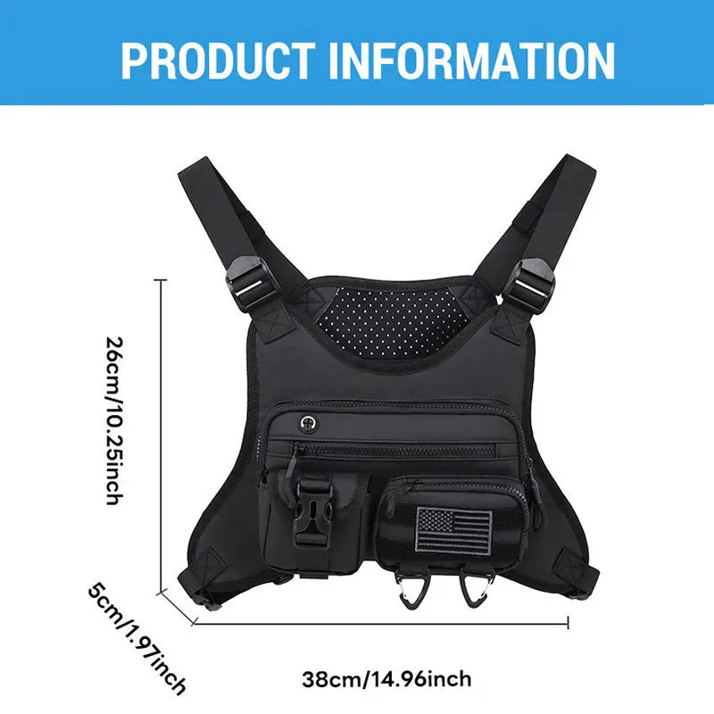 Tactical Chest Rig Vest Bag – Outdoor Running, Hiking & Hunting Pack