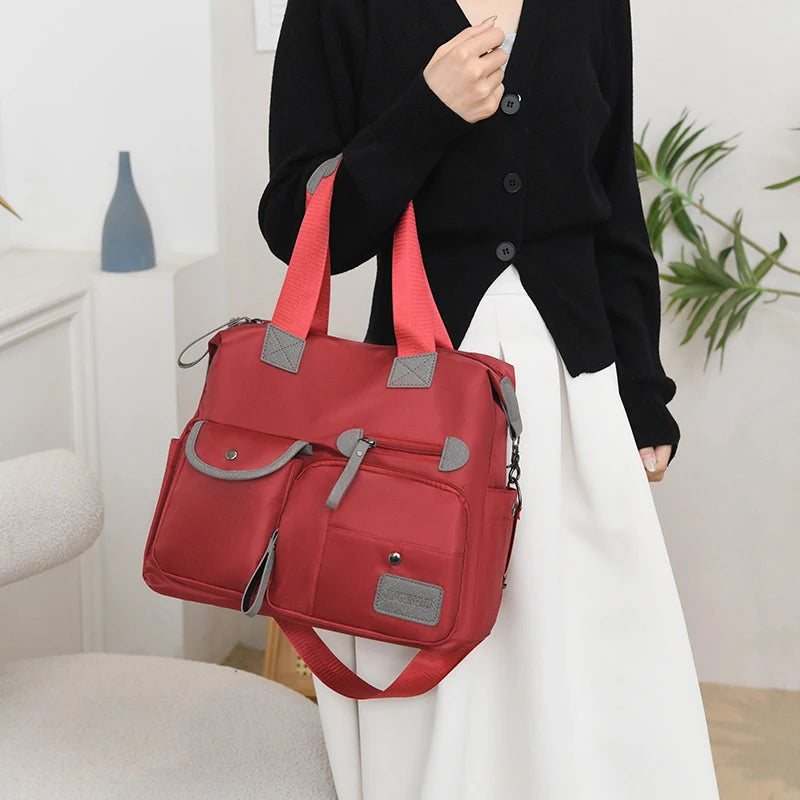 Waterproof Nylon Tote Bag – Large Capacity Women's Shoulder Bag