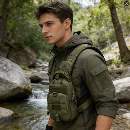 Tactical Sling Bag – Men's Military MOLLE Chest Pack & Crossbody