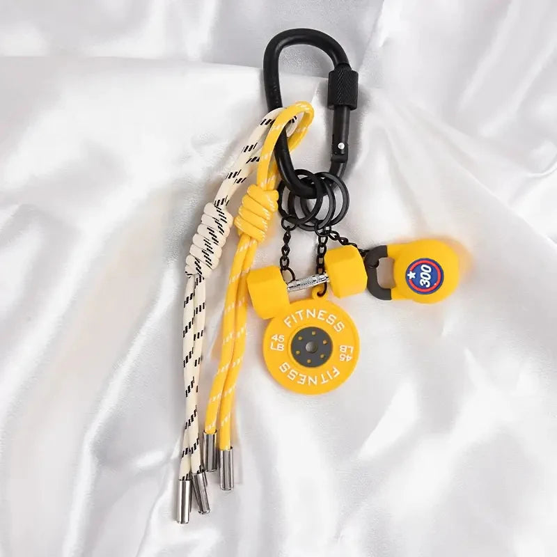 Mini Kettlebell Fitness Keychain Bag Charm