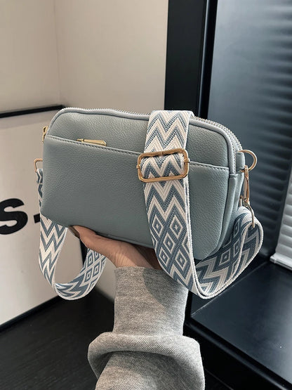 Vegan Leather Crossbody Bag for Women – Minimalist PU Shoulder Bag