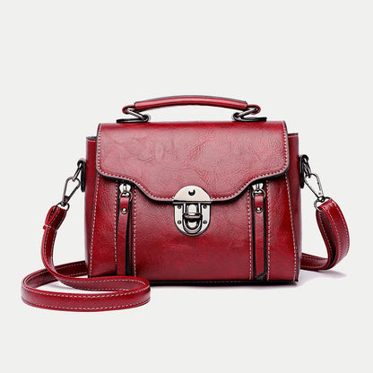 Crossbody Bag for Women – Vintage PU Leather Flap Satchel Purse