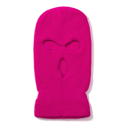 Balaclava Ski Mask 3-Hole Winter Face Cover – Unisex Knit Beanie