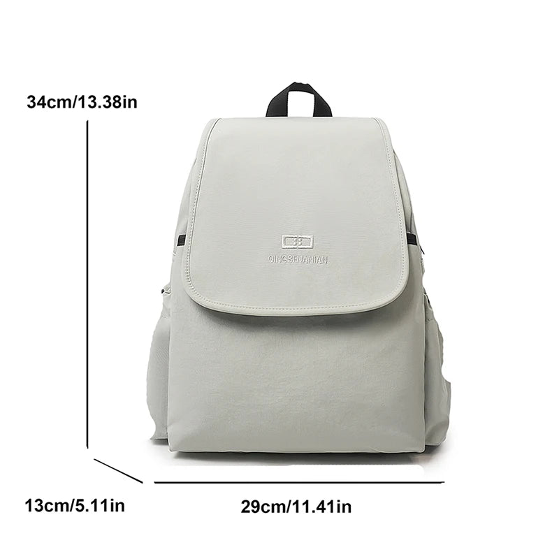 Waterproof Nylon Flip Backpack – Women's Travel & College Bookbag