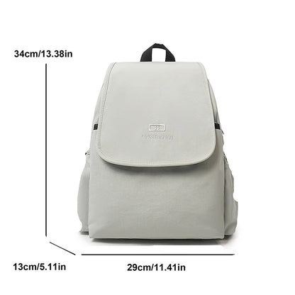 Waterproof Nylon Flip Backpack – Women's Travel & College Bookbag