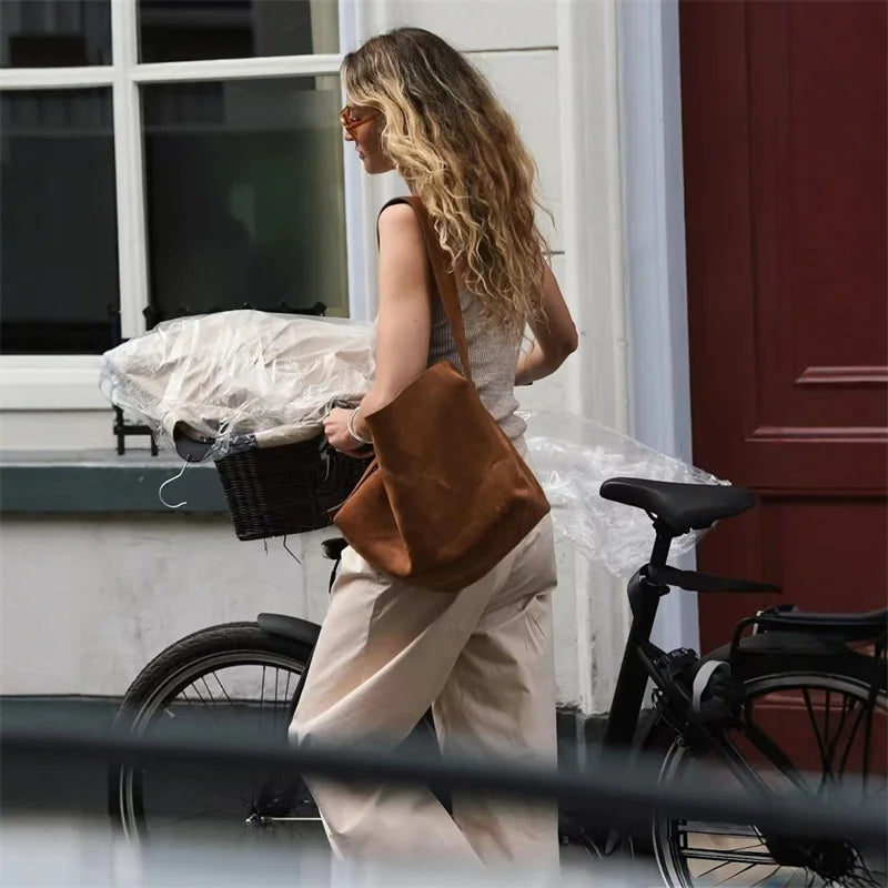 Large Corduroy Canvas Shoulder Tote Bag for Women