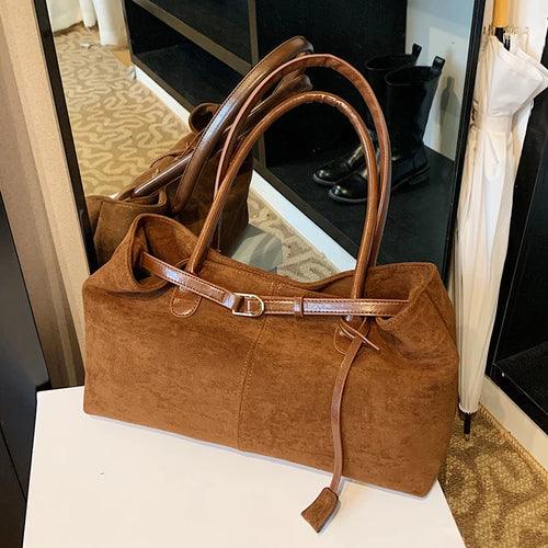Fashionable Retro Shoulder Bag Large Capacity Casual Handbag