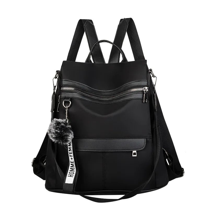 Anti-Theft Backpack for Women Waterproof Oxford School Travel Bag