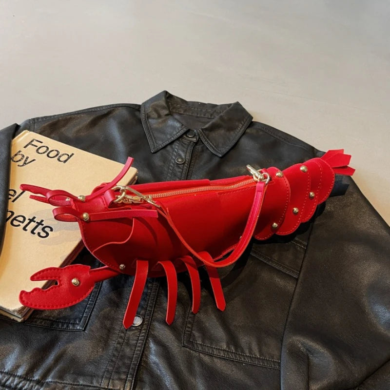 Lobster Crossbody Bag – Cute Novelty PU Leather Handbag