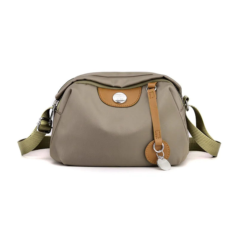 Waterproof Nylon Crossbody Bag - Women's Shell Shoulder Handbag