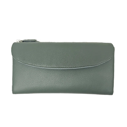Genuine Leather Long Clutch Wallet for Women – Rainbow Interior