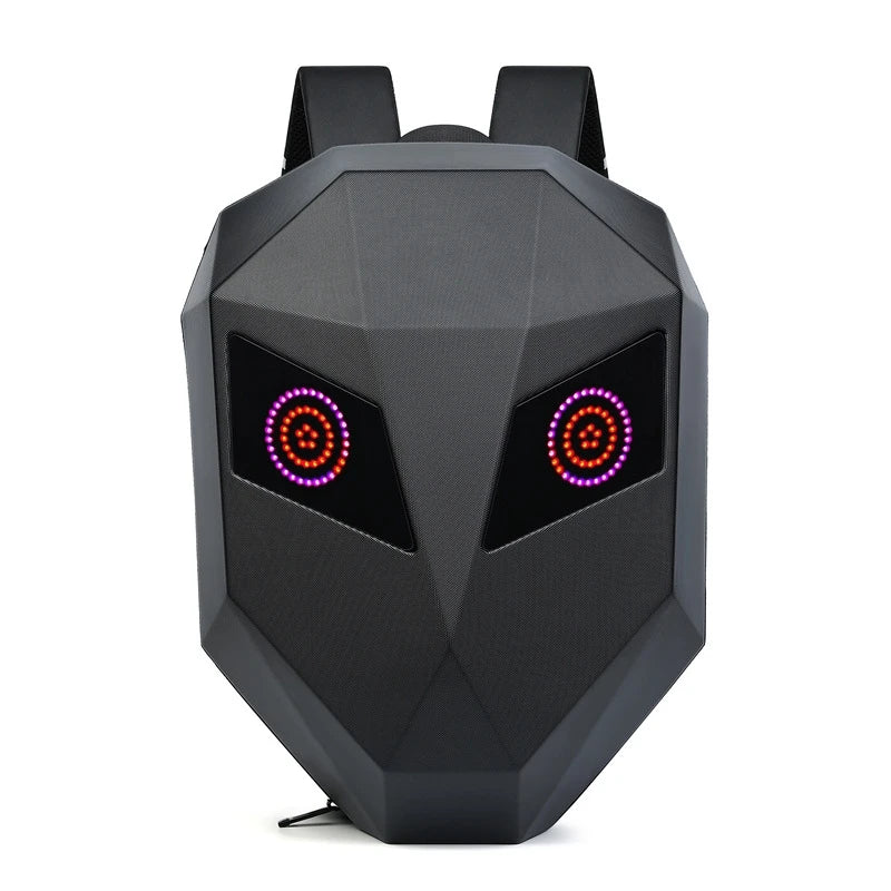 Hard Shell Laptop Backpack – Iron Man Style LED Carbon Fiber Design