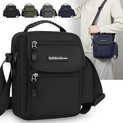 Men's Crossbody Shoulder Bag with Bottle Pocket