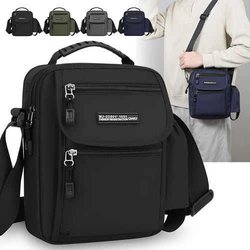 Men's Crossbody Shoulder Bag with Bottle Pocket