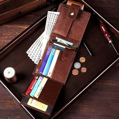 Men's Vintage Genuine Cowhide Leather Bifold Wallet