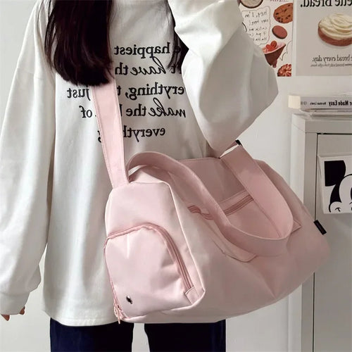 Canvas Crossbody Tote Bag for Women – Large Capacity Travel & Yoga Bag
