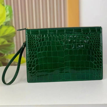Crocodile Leather Wristlet Clutch – Luxury Wallet Bag