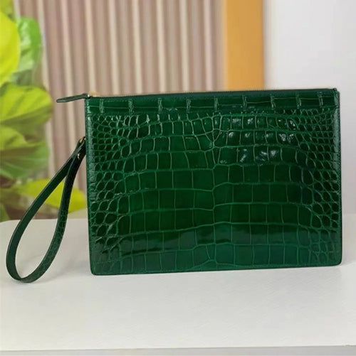Crocodile Leather Wristlet Clutch – Luxury Wallet Bag