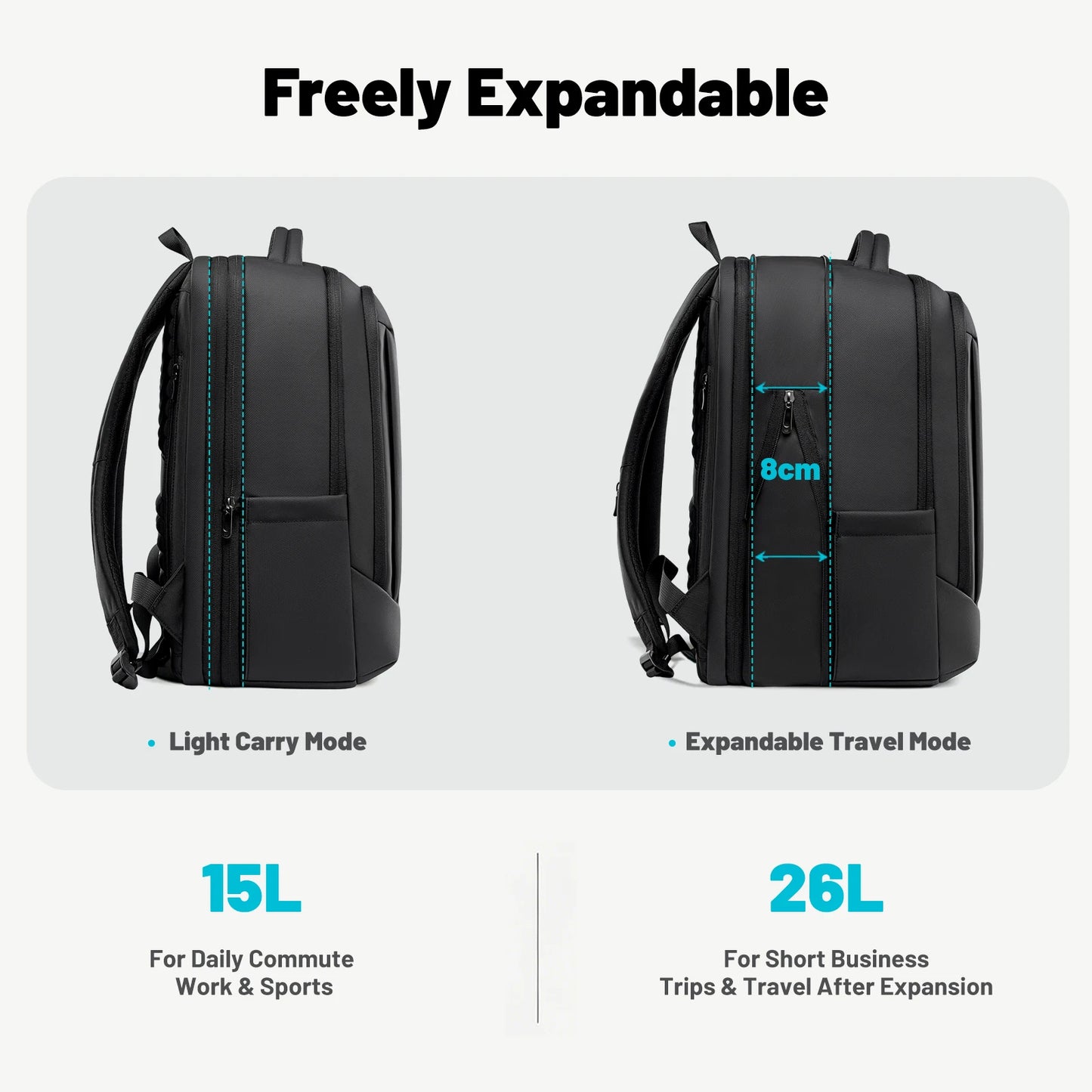 Business Laptop Backpack with USB Port – 17 Inch, Waterproof, Large Capacity