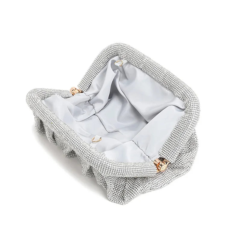 Crystal Evening Clutch Bag – Women's Diamond Party Purse