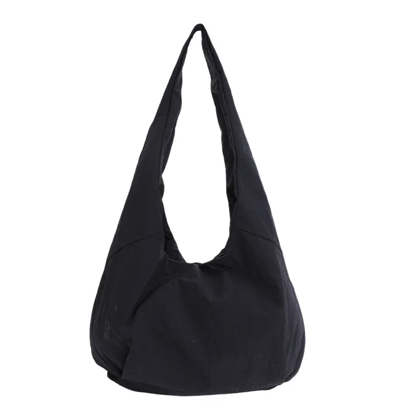 Large Capacity Canvas Shoulder Bag – Casual Hobo Tote for Women