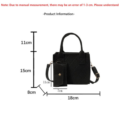 3-Piece Handbag Set – Embossed Crossbody Bag, Clutch & Mini Wallet
