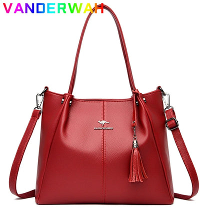 Genuine Leather Handbag – Women's Luxury Shoulder & Crossbody Bag