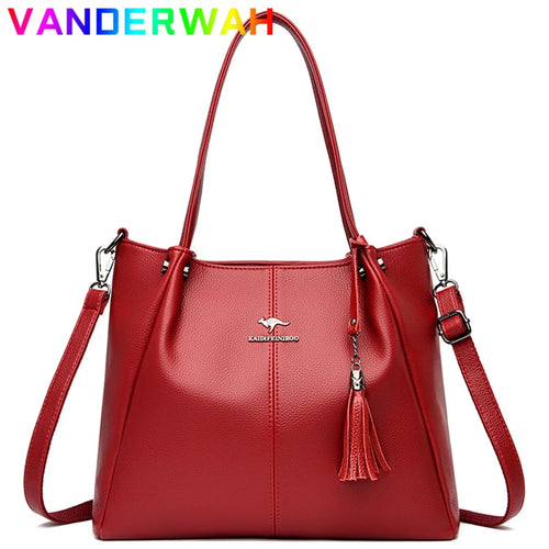 Genuine Leather Handbag – Women's Luxury Shoulder & Crossbody Bag