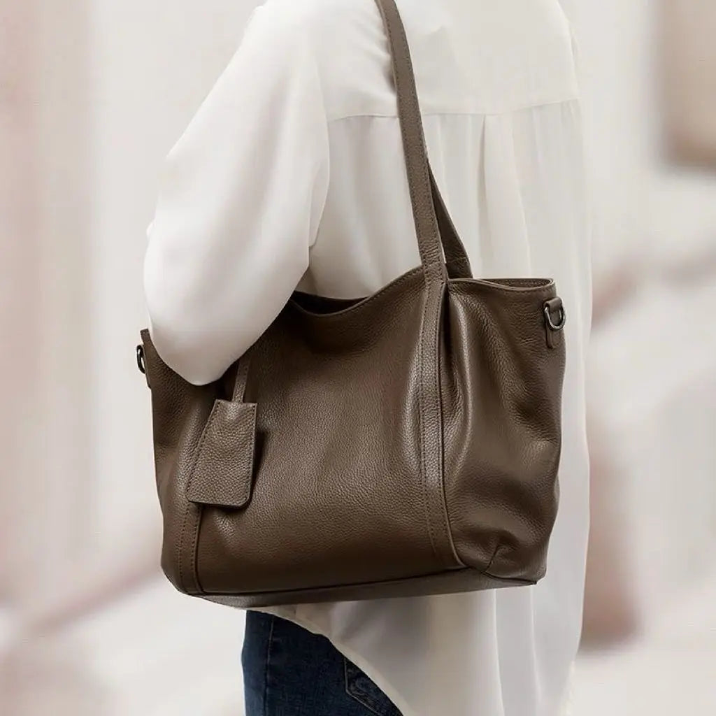 Genuine Leather Large Tote Bag for Women – Luxury Shoulder Handbag