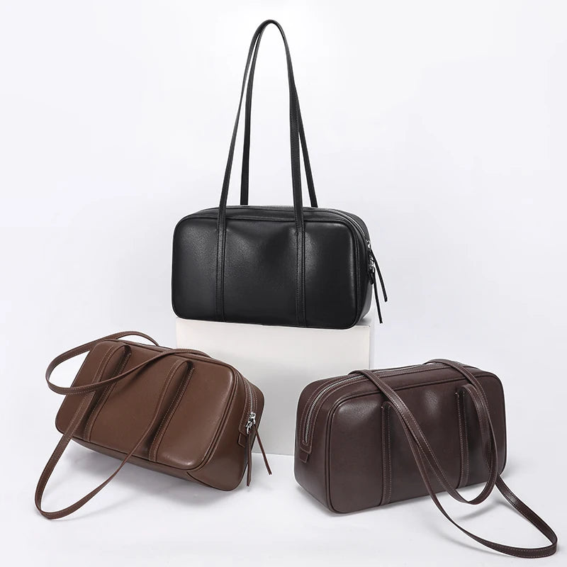 Women's Genuine Cowhide Leather Shoulder Bag