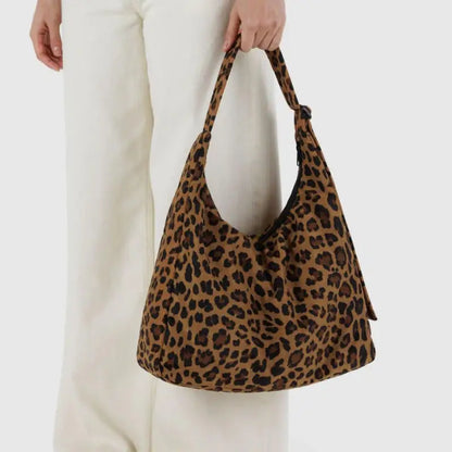Printed Nylon Shoulder Tote Bag – Women's Large Capacity Handbag