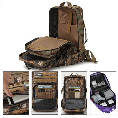 Tactical MOLLE Backpack 45L – Large Capacity Hiking & Camping Bag