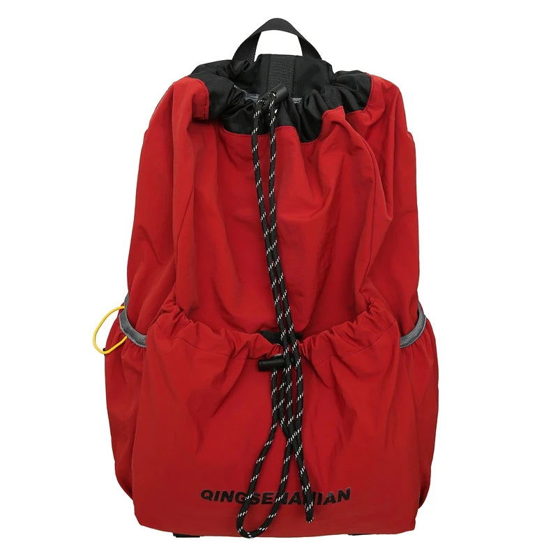 Lightweight Drawstring Backpack – Large Capacity Nylon Travel Bag