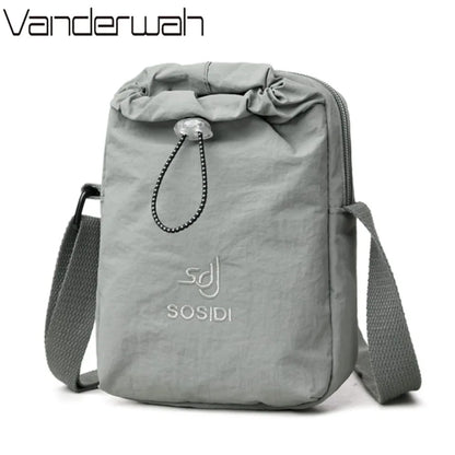 Mini Waterproof Nylon Crossbody Bag – Phone & Water Bottle Shoulder Bag