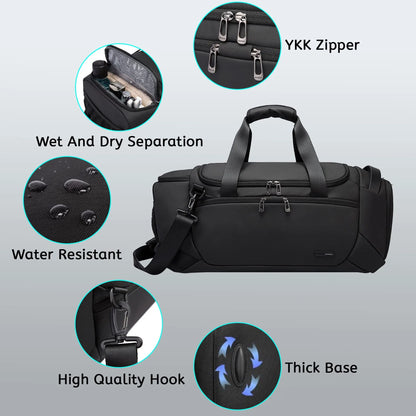 Waterproof Gym Duffel Bag with Shoe Compartment – 21 Inch Travel Bag