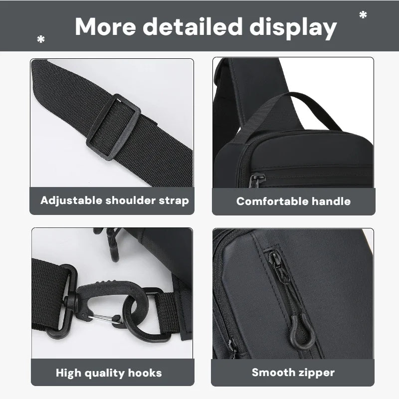 Sports Chest Sling Bag with Phone Pocket – Adjustable Crossbody