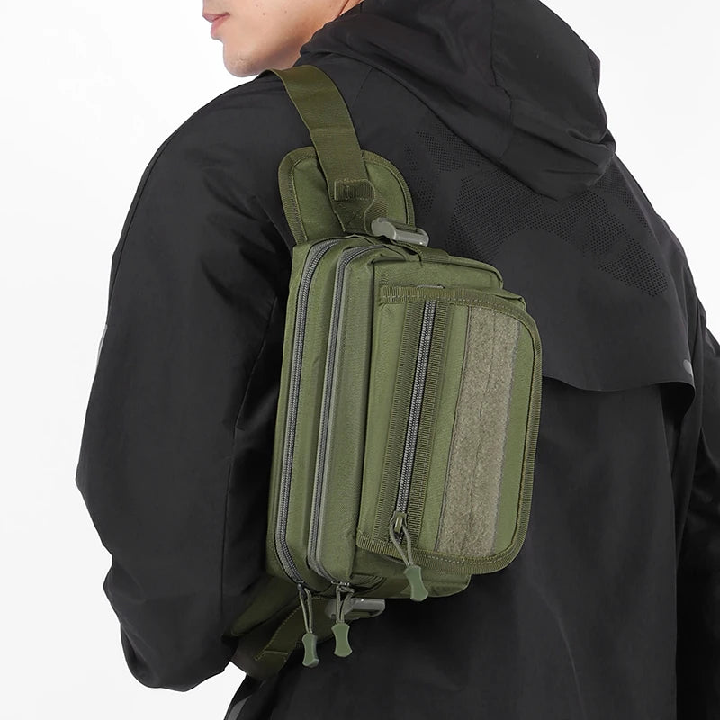Men's Tactical Waist Bag with Multi-Compartment Storage