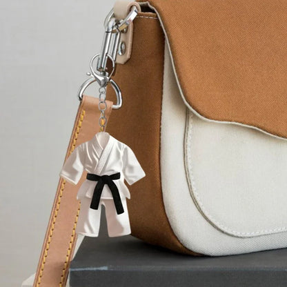 Niche Design Taekwondo Uniform Bag Pendant Fashionable Creative Flat 2d Car Keychain Personality