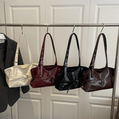 Large PU Leather Tote Bag – Women's Shoulder Handbag