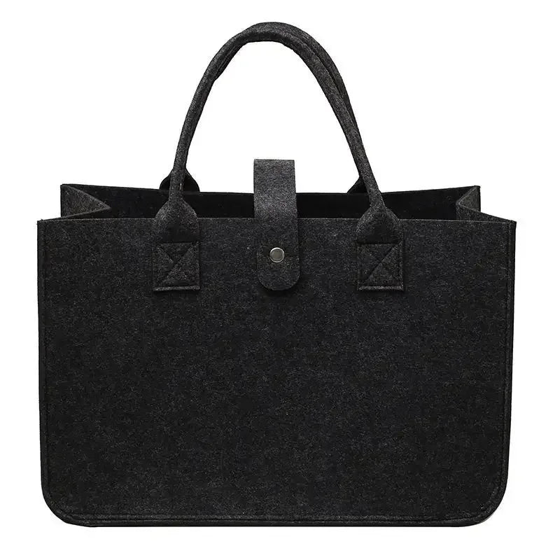 Large Capacity Felt Tote Bag for Women – Designer Woven Handbag
