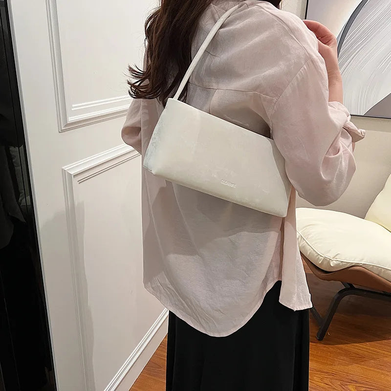 PU Leather Square Underarm Bag – Women's Trendy Shoulder Purse
