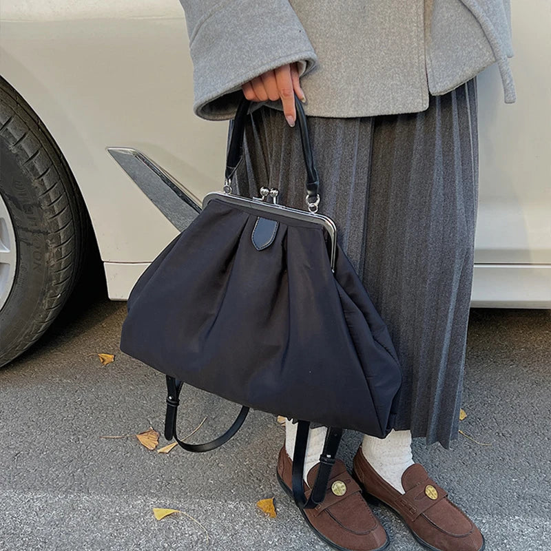 Pleated Cloud Shoulder Bag – Large Capacity Shell Bag for Women