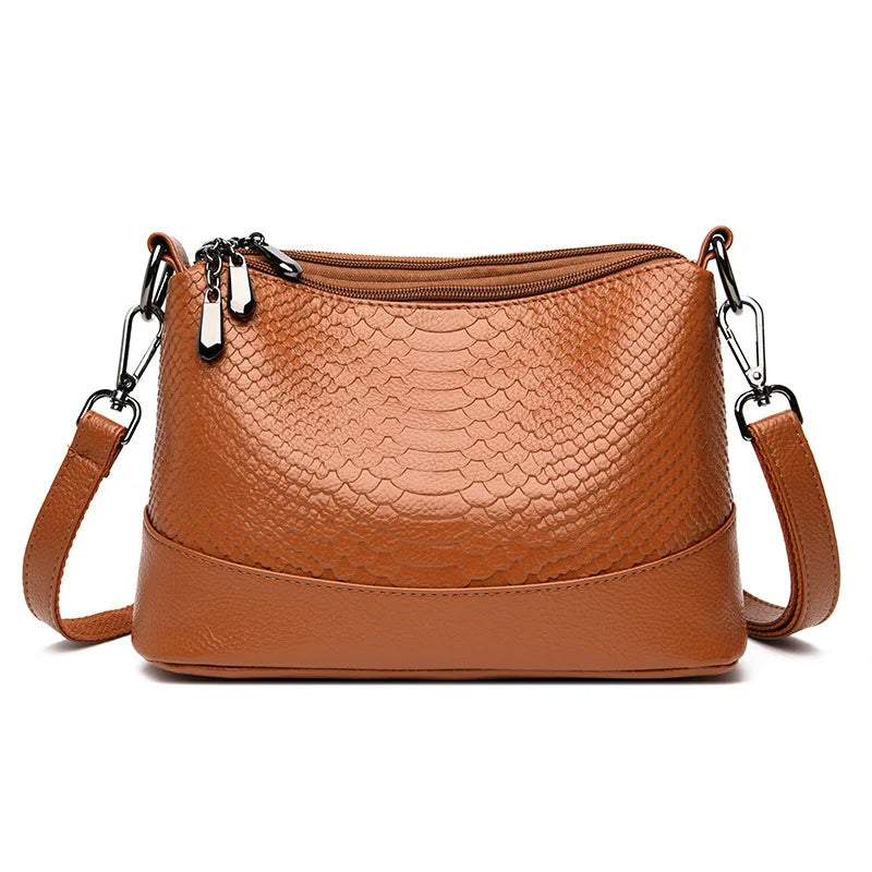 Crocodile Crossbody Bag for Women – Retro PU Leather Shoulder Purse