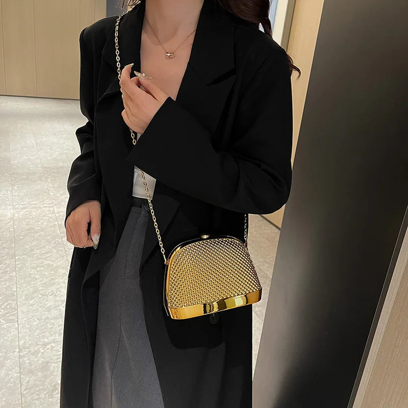 Moods Rainbow Color Luxury Evening Bags Elegant Women Wedding Dinner Party Acrylic Chain Shoulder