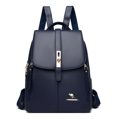 Women's Leather Backpack – Vintage Casual Daypack & School Bag
