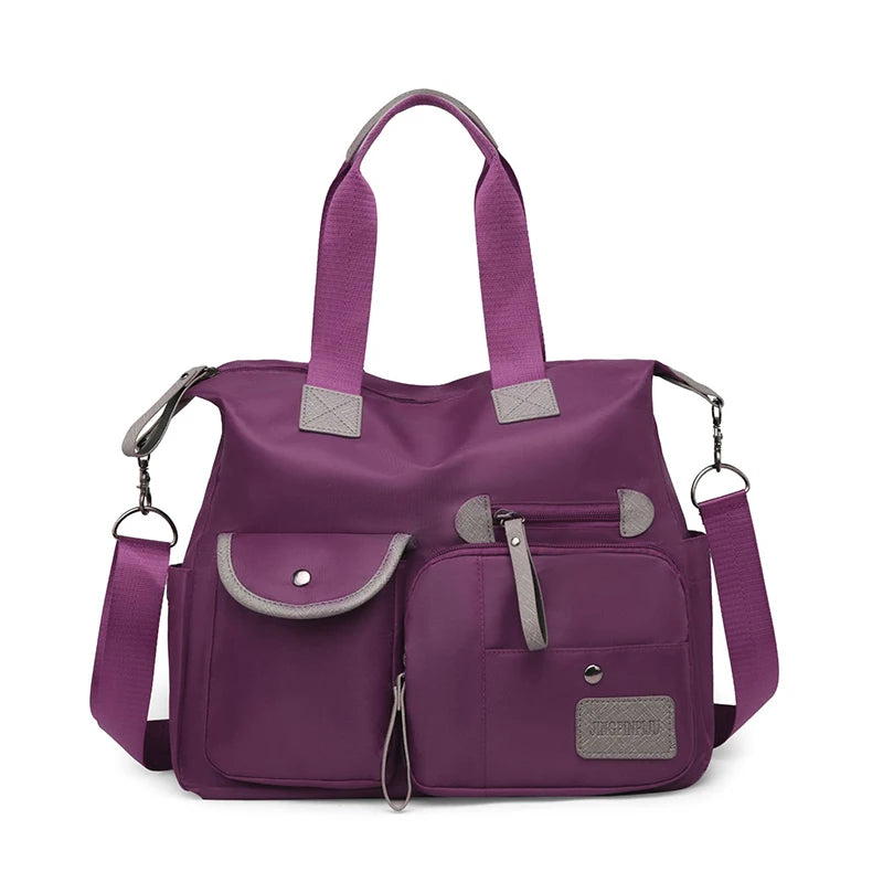Waterproof Nylon Tote Bag – Large Capacity Women's Shoulder Bag